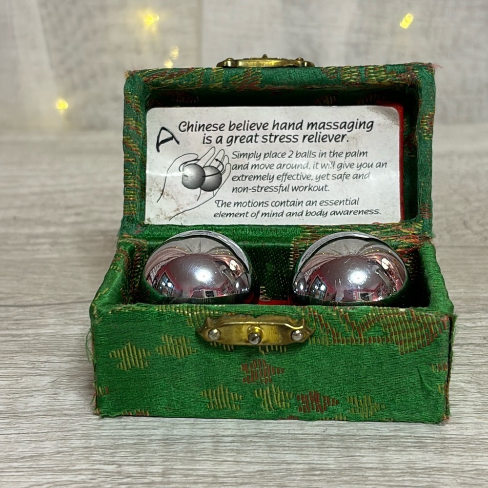 Vintage Chinese Hand Massage Silver Balls